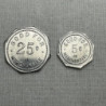 Lot of 2 Merchant W Toupin Tokens 25 Cents and 5 Cents Storthoaks Saskatchewan