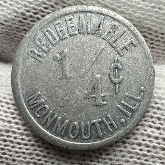 Monmouth Illinois ¼ Cent Redeemable Tax Token Retail Merchants Association