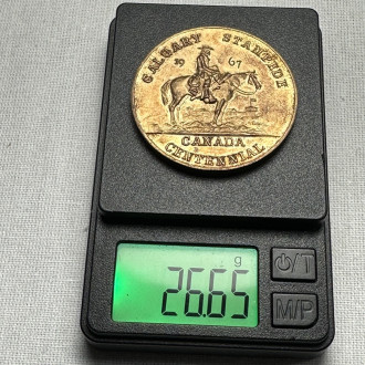 1967 Canada Calgary Centennial Stampede Uniface Medal