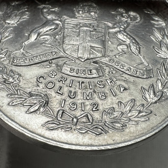 1912 British Columbia Trail Bridge Armstrong Morrison Company Aluminum Medal