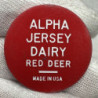 Alberta Red Deer 1 Pint Special Plastic Milk Token Alpha Jersey Dairy