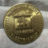 1950s UK Live Better Electrically Medallion Home Bronze Badge Watch Fob Utility Advertising Medal