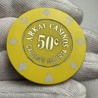 Canada Calgary 50 Cent Arkay Casino Token