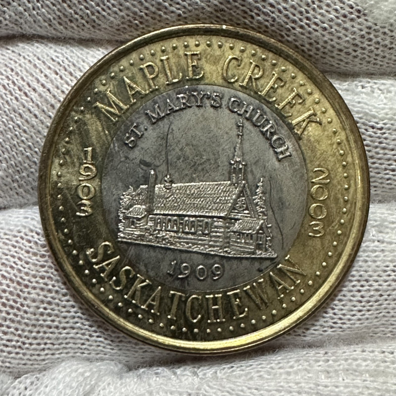 2003 Canada Maple Creek St Marys Church Celebration 5 Dollar Trade Token Saskatchewan