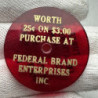 1950s Cleveland Ohio FEDERAL BRAND ENTERPRISES INC. 25C plastic rare