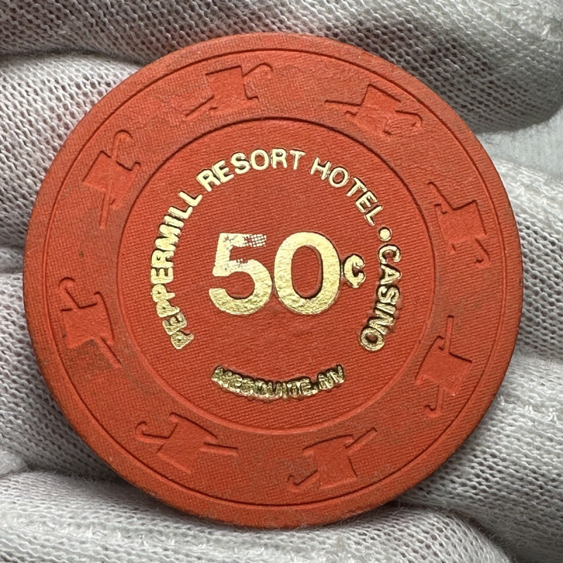 US PepperMill Casino Mesquite 50 Cents Gaming Poker Token