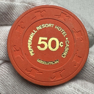 US PepperMill Casino Mesquite 50 Cents Gaming Poker Token