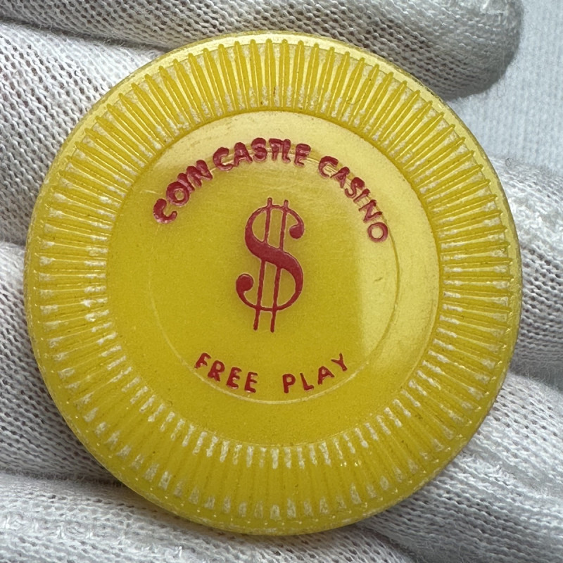 1960s Las Vegas Coin Castle Free Play Casino Token