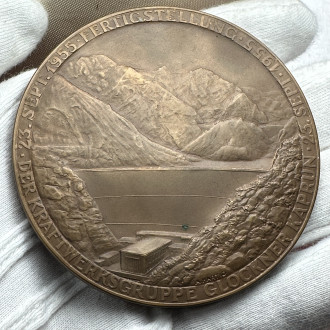 1955 Austria Kaprun power plant construction Medal