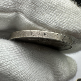 1927 Italy 10 Lire .835 Silver with 2 rosettes