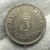 1898 Straits Settlements Silver 5 Cents