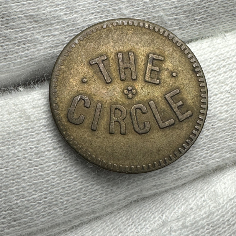 The Circle Good For 5 Cents With Bottle Trade Token Indianapolis
