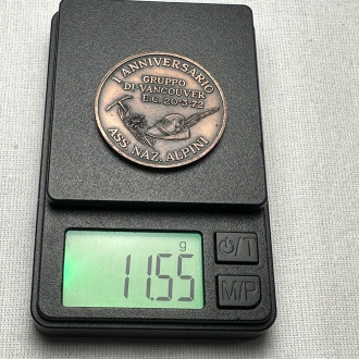 1972  Vancouver First Anniversario Gruppo Ass.Naz.Alpini Token