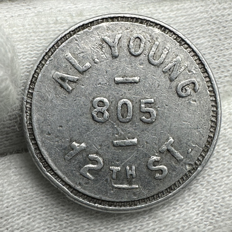 US AL. Young 805 12 TH St Trade Token Good For 2½ Cents