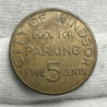 Canada City of Windsor Parking Token Good For Five 5 Cents