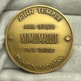 1988 Canada Franklin Numismatist Christmas Medal Token