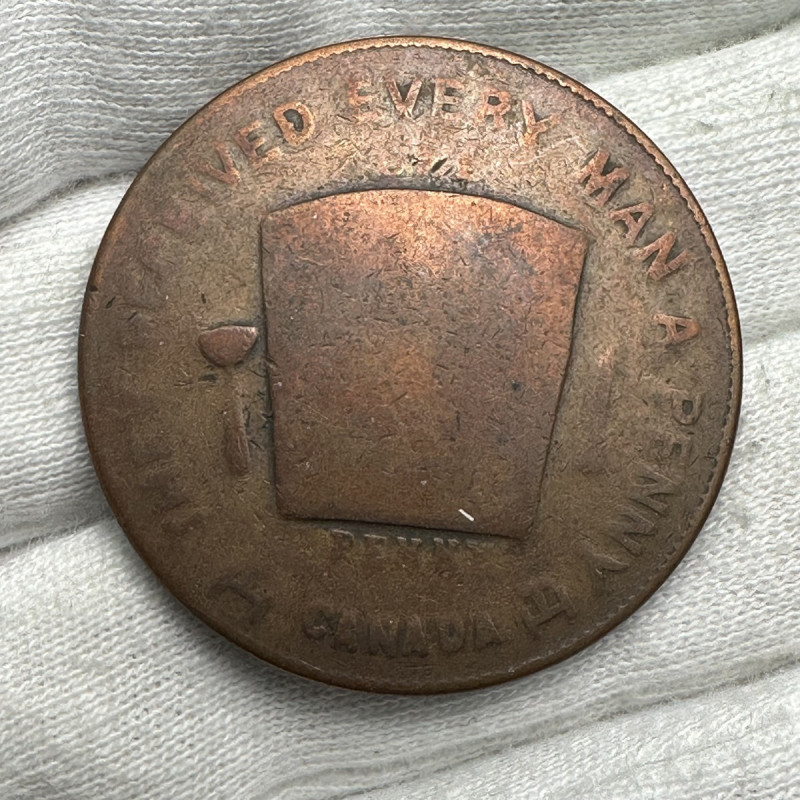 Canada Okanagan Masonic Penny Token Rare