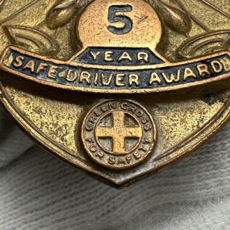Vintage 5 Year US National Safety Council Safe Driver Award Medal