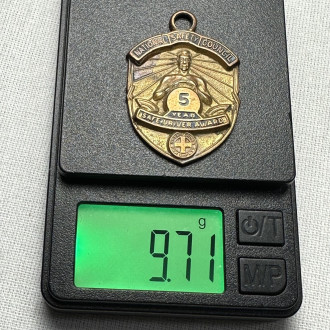 Vintage 5 Year US National Safety Council Safe Driver Award Medal