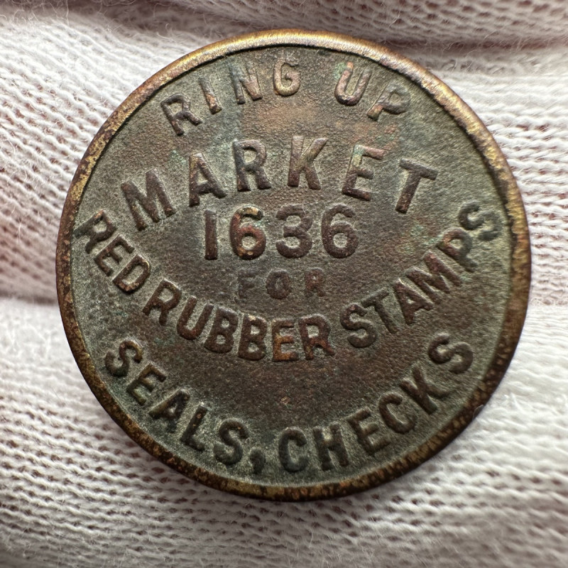 1920 San Francisco Telephone token Moise Klinkner Co Red Rubber