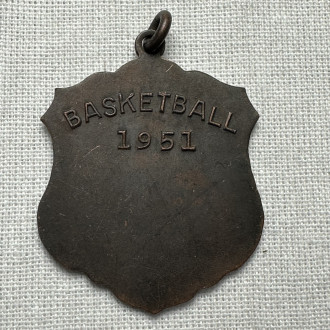 1951 Vancouver PMBA Police Mutual Benevolent Association Basketball Medal