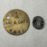Vintage Ontario Hay And Oats A. & R. D. No 1 Brass Rare