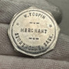 Lot of 2 Merchant W Toupin Tokens 25 Cents and 5 Cents Storthoaks Saskatchewan